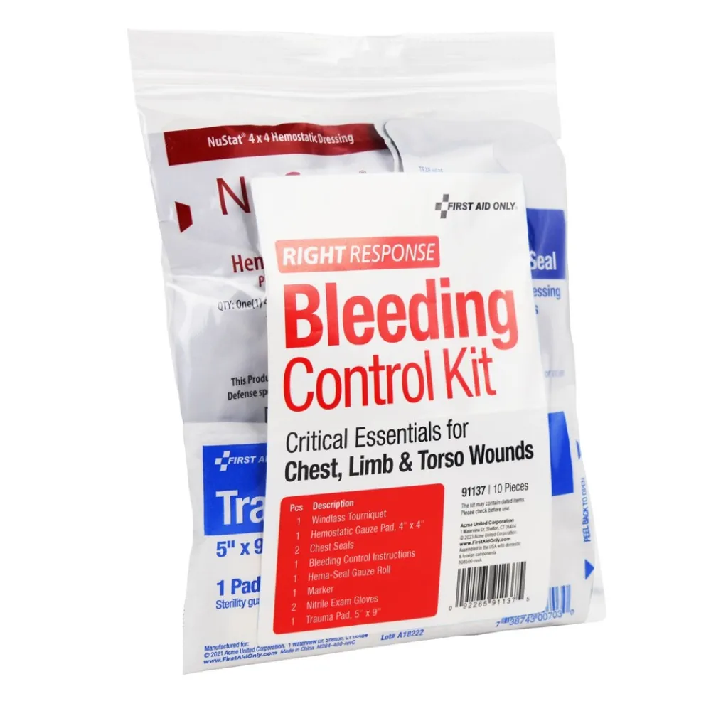 Clearance 11-Piece Critical Essentials Bleeding Control Kit for Limb, Chest and Torso Wounds Emergency Response