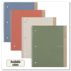 Online 11 in. x 8.5 in. Sheets Medium/College Rule 1-Subject Recycled Notebook - Randomly Assorted Cover Color Paper & Printables