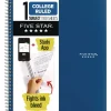 Outlet 11 in. x 9.13 in. Sheets Medium/College Rule 1-Subject Wirebound Notebook - Blue Cover Paper & Printables