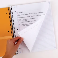 Outlet 11 in. x 9.13 in. Sheets Medium/College Rule 1-Subject Wirebound Notebook - Blue Cover Paper & Printables