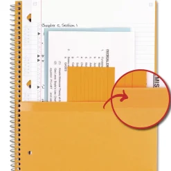 Outlet 11 in. x 9.13 in. Sheets Medium/College Rule 1-Subject Wirebound Notebook - Blue Cover Paper & Printables