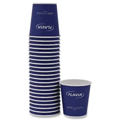 Outlet 10 oz. Design Hot Beverage Paper Cup - Blue (1000/Carton) Tabletop And Serveware