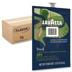 Hot Lavazza Decaffeinated Coffee Freshpack (76/Carton) Food And Snacks