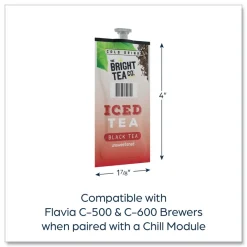 New The Bright Tea Co. Tea Freshpack - Unsweetened Iced Black (100/Carton) Food And Snacks