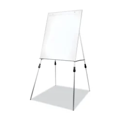 Discount 27.5 in. x 32 in. Adjustable Dry Erase Board - White Surface, Satin Aluminum Frame Office Presentation Supplies