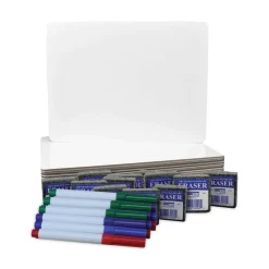 Hot 12 in. x 9 in. Dry Erase Board Set - White Surface (12/Pack) Office Presentation Supplies