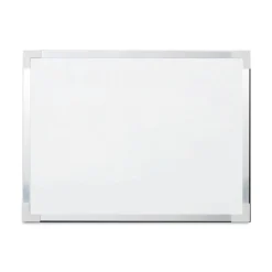 Outlet 48 in. x 36 in. Framed Dry Erase Board - White Surface, Satin Aluminum Frame Office Presentation Supplies