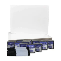 Online 12 in. x 9 in. Magnetic Dry Erase Board Set - White Surface (12/Pack) Office Presentation Supplies