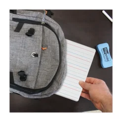 New 12 in. x 9 in. Magnetic 2-Sided Red/Blue Ruled Dry Erase Board - White Surface (12/Pack) Office Presentation Supplies