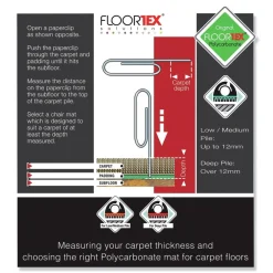 Sale 60 in. x 48 in. Cleartex Ultimat Polycarbonate Chair Mat for High Pile Carpets - Clear Office Furniture & Lighting