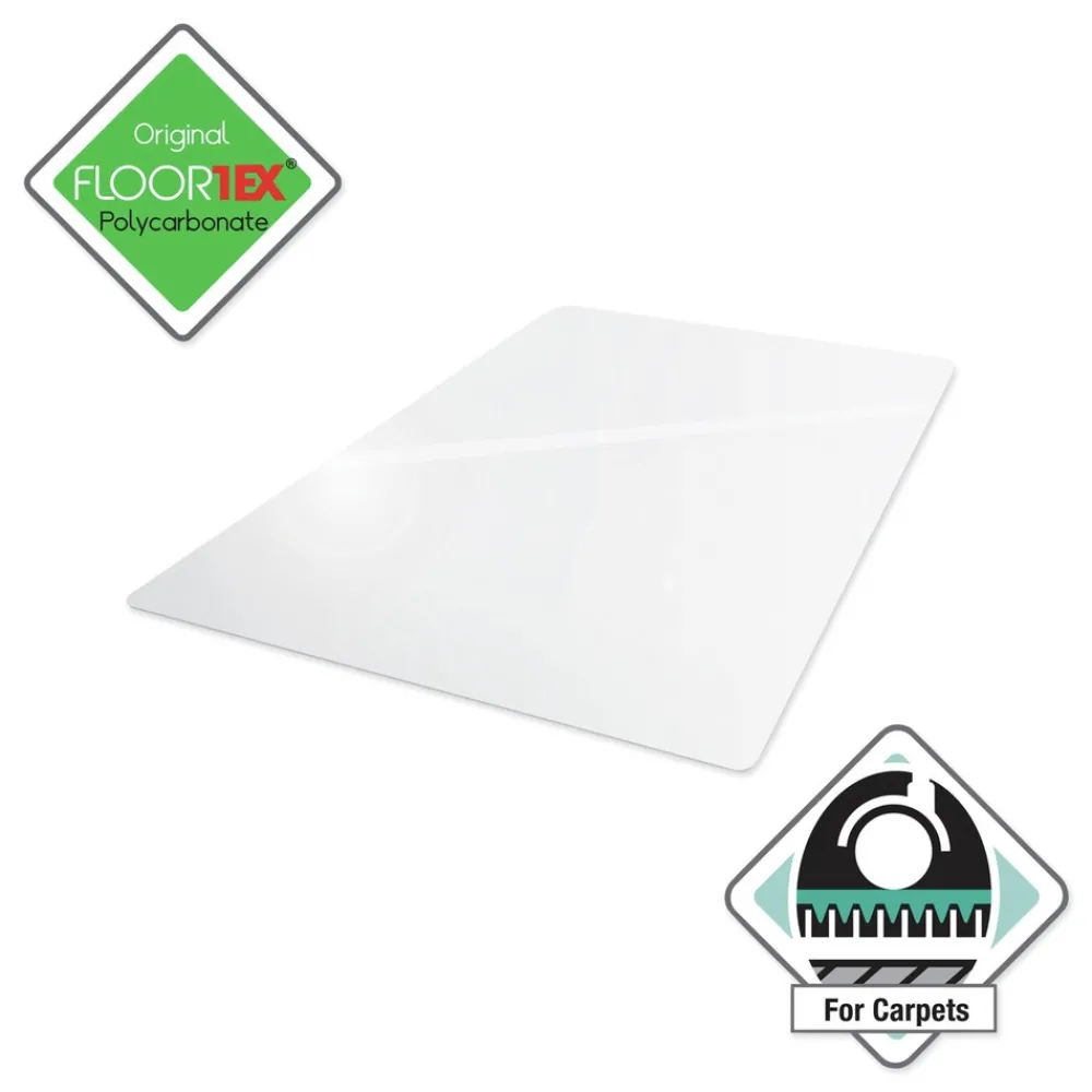 Sale 60 in. x 48 in. Cleartex Ultimat Polycarbonate Chair Mat for High Pile Carpets - Clear Office Furniture & Lighting