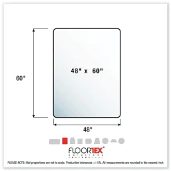 Sale 60 in. x 48 in. Cleartex Ultimat Polycarbonate Chair Mat for High Pile Carpets - Clear Office Furniture & Lighting