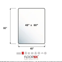 New Cleartex Ultimat 48 in. x 60 in. Polycarbonate Chair Mat for Low/Medium Pile Carpet - Clear Office Furniture & Lighting