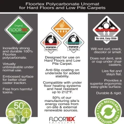 Online Cleartex Unomat 60 in. x 48 in. Anti-Slip Chair Mat for Hard Floors and Flat Pile Carpets - Clear Cleaning & Janitorial Supplies