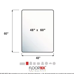 Online Cleartex Unomat 60 in. x 48 in. Anti-Slip Chair Mat for Hard Floors and Flat Pile Carpets - Clear Cleaning & Janitorial Supplies