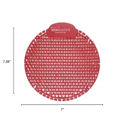 Discount S7-F-005I030M-82-AAA10-00 Slant7 with Terminator Urinal Screen - Forest Scent, Red (30/Carton) Cleaning & Janitorial Supplies