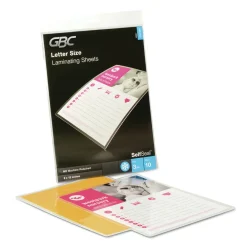 Sale 9 in. x 12 in. 3 mil SelfSeal Self-Adhesive Laminating Pouches and Single-Sided Sheets - Gloss Clear (10/Pack) Office Presentation Supplies