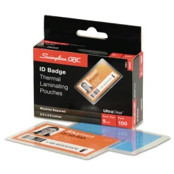 Sale 3.88 in. x 2.63 in. 5 mil UltraClear Thermal Laminating Pouches - Gloss Clear (100/Box) Office Presentation Supplies