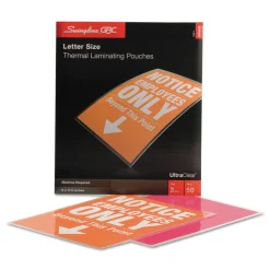 Outlet 9 in. x 11.5 in. 3 mil UltraClear Thermal Laminating Pouches - Gloss Clear (50/Box) Office Presentation Supplies