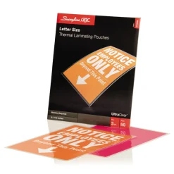 Outlet 9 in. x 11.5 in. 3 mil UltraClear Thermal Laminating Pouches - Gloss Clear (50/Box) Office Presentation Supplies
