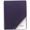 New 11.25 in. x 8.75 in. Leather-Look Unpunched Presentation Covers for Binding Systems - Navy (100 Sets/Box) Binders & Binding Supplies