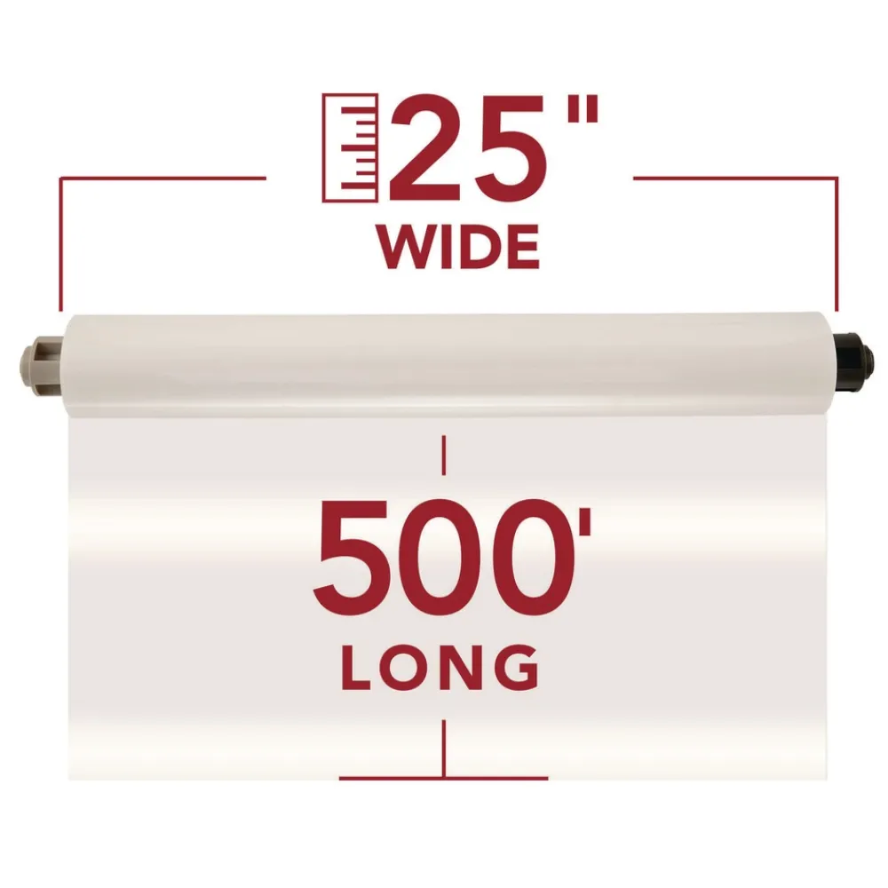 Online 3000004EZ EZload 1.5 mil 25-in x 500 ft. Roll Film Nap I - Gloss Clear (2/Box) Office Presentation Supplies