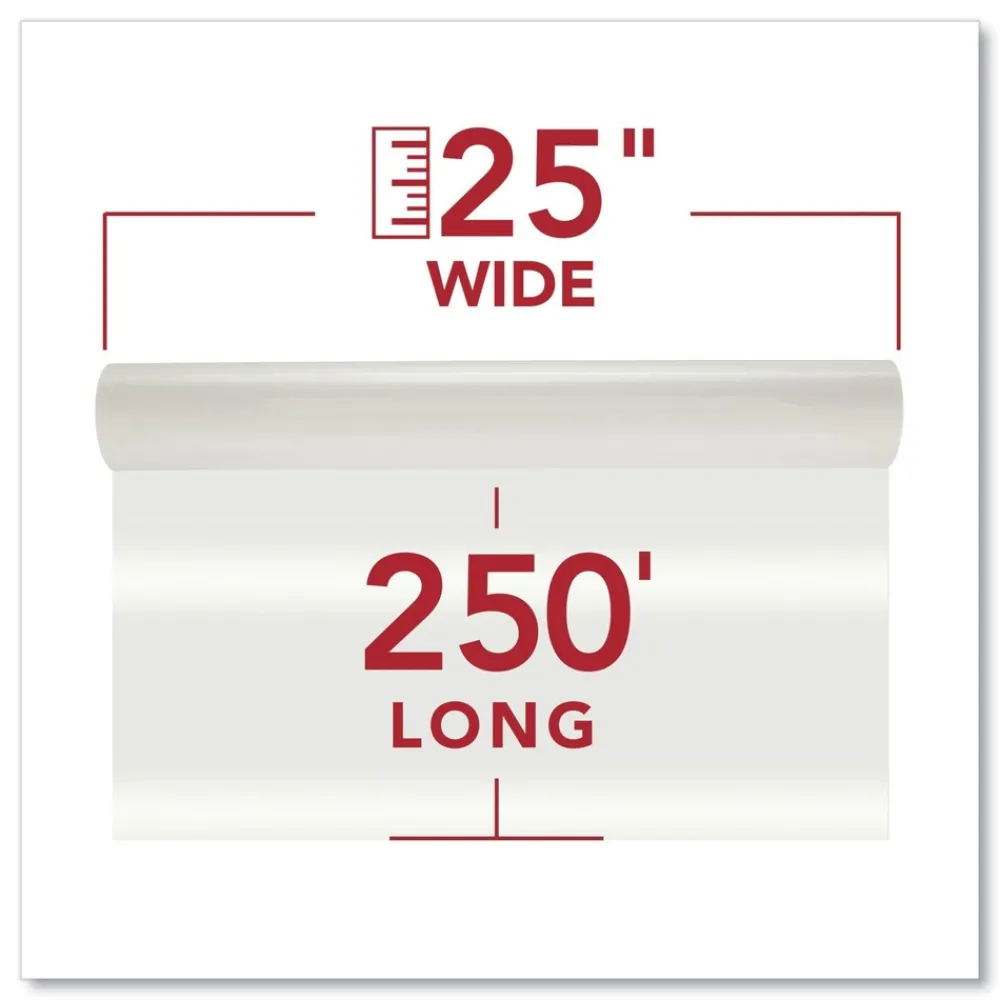 Clearance NAP-Lam I 25 in. x 250 ft. 3 mil Roll Film - Gloss Clear (2/Box) Office Presentation Supplies