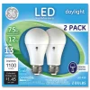 Discount 12 Watts/75 Watts A19 LED Bulbs - Daylight (2/Pack) Office Furniture & Lighting