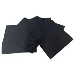 New 1401 4000-Piece/Carton 1-Ply 9 in. x 4.5 in. Cocktail Napkins - Black Paper & Dispensers