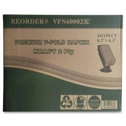 6.5 x 5 Premium Interfold Pop-Up Dispenser Napkin - Brown (6000/Carton) Cleaning & Janitorial Supplies