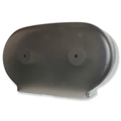 Clearance 1/Carton 19.5 in. x 5.5 in. x 11.25 in. Twin Tissue Dispenser - Transparent Paper & Dispensers