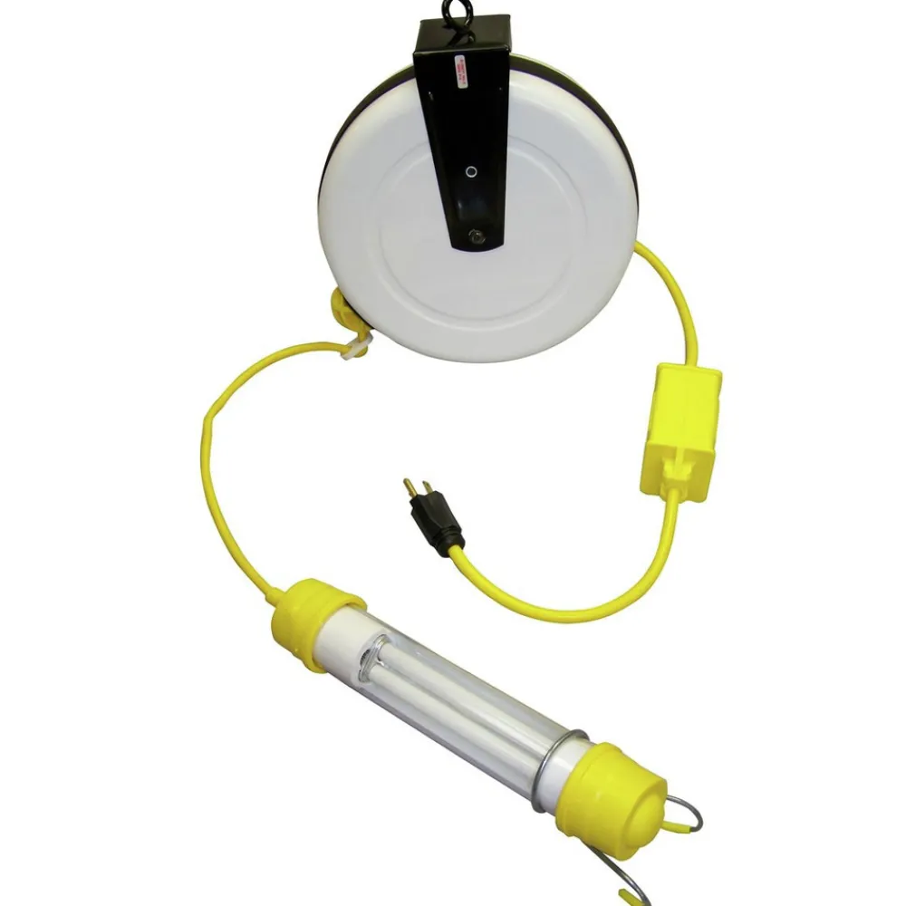 Discount 13 Watt Stubby Fluorescent Light Reel with 40 ft. Cord Work Lights