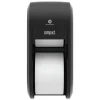 Clearance Compact Vertical 2-Roll 14.06 in. x 6.69 in. x 8.19 in. Coreless Tissue Dispenser - Black (1/Carton) Paper & Dispensers