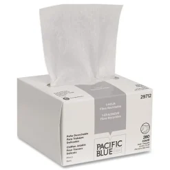 Best AccuWipe 4.5 in. x 8.25 in. 1-Ply Recycled Delicate Task Wipers - Unscented, White (60/Carton) Paper & Dispensers