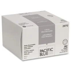 Best AccuWipe 4.5 in. x 8.25 in. 1-Ply Recycled Delicate Task Wipers - Unscented, White (60/Carton) Paper & Dispensers