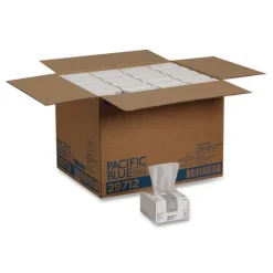 Best AccuWipe 4.5 in. x 8.25 in. 1-Ply Recycled Delicate Task Wipers - Unscented, White (60/Carton) Paper & Dispensers