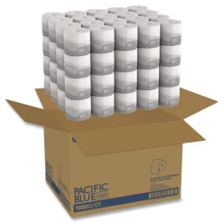 2-Ply Septic Safe Pacific Blue Basic Bathroom Tissue - White (550 Sheets/Roll, 80 Rolls/Carton) Paper & Dispensers