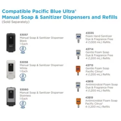 Best 43715 Pacific Blue Ultra 1200 mL Foam Soap Manual Dispenser Refill - Pacific Citrus (4/Carton) Skin Care & Personal Hygiene