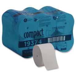 Discount Septic Safe Compact Coreless 1 Ply Bath Tissue - White (18/Carton) Paper & Dispensers
