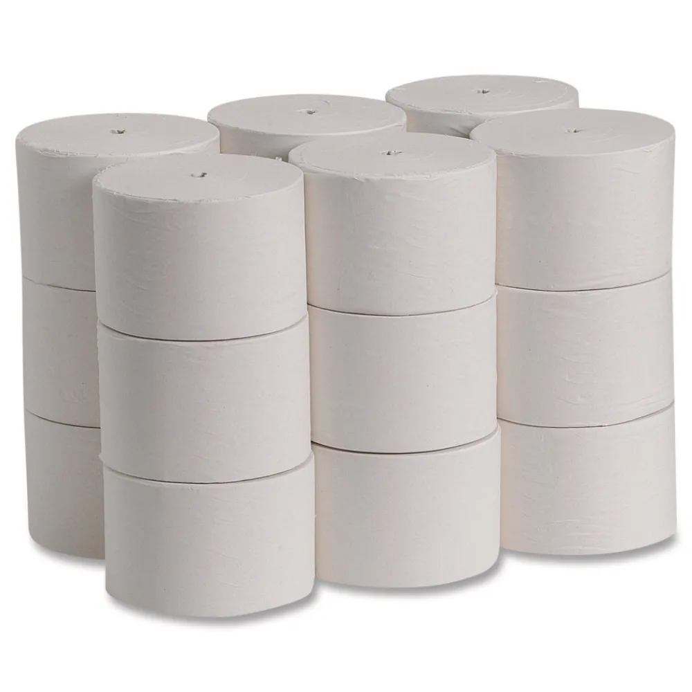 Discount Septic Safe Compact Coreless 1 Ply Bath Tissue - White (18/Carton) Paper & Dispensers