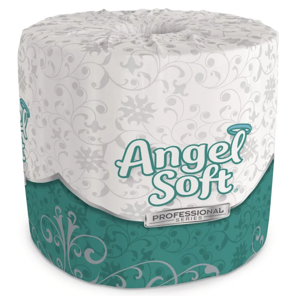 Clearance 2-Ply Angel Soft Septic Safe Premium Bathroom Tissue - White (450 Sheets/Roll, 40 Rolls/Carton) Paper & Dispensers