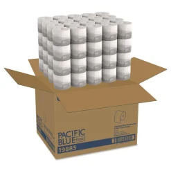 2-Ply Septic Safe Pacific Blue Basic Embossed Bathroom Tissue - White (80 Rolls/Carton) Cleaning & Janitorial Supplies