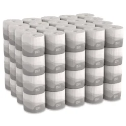 2-Ply Septic Safe Pacific Blue Basic Embossed Bathroom Tissue - White (80 Rolls/Carton) Cleaning & Janitorial Supplies