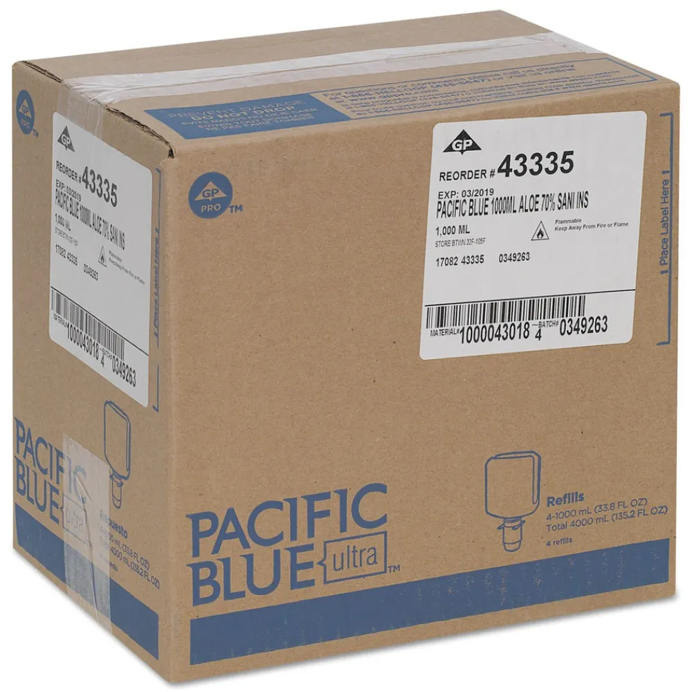 Clearance Pacific Blue 1000 mL Ultra Foam Hand Sanitizer Refills for Manual Dispensers - Fragrance-Free (4-Piece/Carton) Skin Care & Personal Hygiene