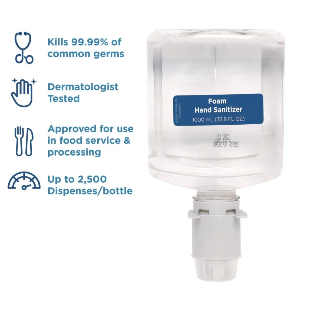 Clearance Pacific Blue 1000 mL Ultra Foam Hand Sanitizer Refills for Manual Dispensers - Fragrance-Free (4-Piece/Carton) Skin Care & Personal Hygiene