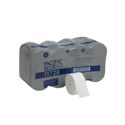 Pacific Blue Ultra Coreless Septic Safe 2 Ply Toilet Paper - White (24/Carton) Paper & Dispensers