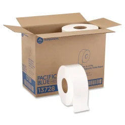 Outlet 1000 ft. 2 Ply Jumbo Jr. Bath Tissue Rolls - White (8/Carton) Cleaning & Janitorial Supplies