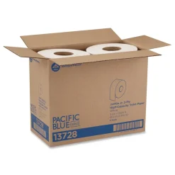 Outlet 1000 ft. 2 Ply Jumbo Jr. Bath Tissue Rolls - White (8/Carton) Cleaning & Janitorial Supplies