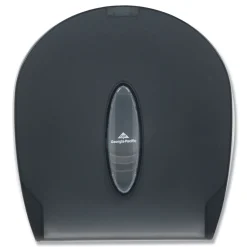 Hot 10.6 in. x 5.4 in. x 11.3 in. Jumbo Jr. Single Roll Bathroom Tissue Dispenser - Translucent Smoke Paper & Dispensers