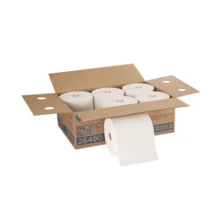 Online 26490 7.87 in. x 1150 ft. 1-Ply Pacific Blue Ultra Paper Towels - White (6 Rolls/Carton) Paper & Dispensers